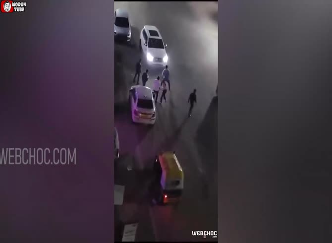 Video :A lady crashes into them after they stop her from driving away (Warning - disturbing)